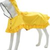 Dog Raincoats, Waterproof Dog Rain Jacket with Clear Hood, Adjustable Reflective Lightweight Breathable Pet Rain Poncho for Small Medium Large Dogs(Yellow, X-Small)