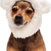 XS to SM Dog Hat, Washable & Cozy - Sherpa Flex-Fit Polar Bear Dog Hat Costume - Cream, Extra Small to Small